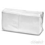 BulkySoft 24 cm-Blanc-Lot de 100 serviettes en Papier double épaisseur - B008B8A0DK